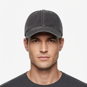 Gorra de Béisbol para Hombre, Estilo Urbano, Diseño Simple con Visera, Hebilla Dorada de Cobre, Ajustable, 100% Algodón, Gorra Deportiva para el Sol - Product Image 1