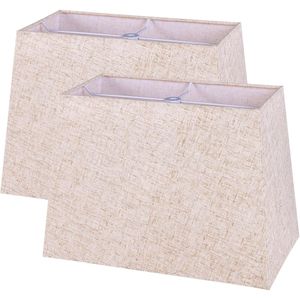 Wellmet 2-Piece <b>Set</b> of <b>Square</b> Fabric Lampshades 12\" X 14\" X 10\" for Enhanced Aesthetics & Comfort - Product Image 1