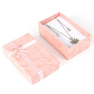 Luxury Ribbon Paper Jewelry <b>Box</b> Custom Logo <b>Gift</b> <b>Box</b> For Ring Necklace <b>Earring</b> Pendant Packaging - Product Image 4