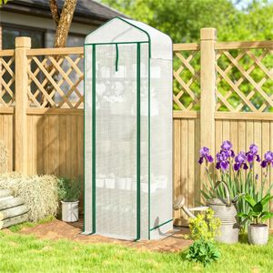 Serre portable blanche pour plantes, petite serre pour usage en jardin - Product Image 1