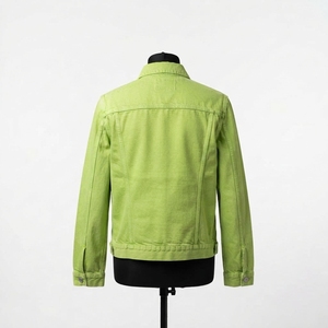 Veste en jean pour homme à col montant, logo frontal, 100 % coton, hiver, durable, respirante, coupe-vent, très vendue - Product Image 3