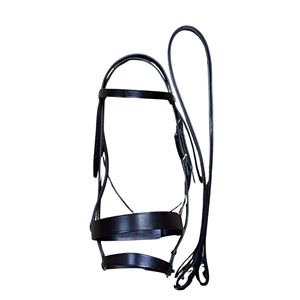 Brida de cuero occidental premium ajustable y duradera para entrenamiento y exhibición de caballos, brida de polo genuina para caballo - Product Image 1