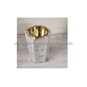 Bougeoir incrusté d'os en nacre naturelle pour la décoration de la maison au design moderne pour taille personnalisée prix bon marché pour la vente - Product Image 5