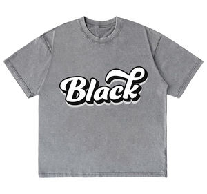 เสื้อยืดผู้ชายผ้าเจอร์ซีย์คอตตอน 100% ทรงหลวม ล้างสีแบบแอซิด พิมพ์ลายวินเทจตามสั่ง ระบายอากาศได้ดี แห้งเร็ว สวมใส่สบาย แขนสั้น - Product Image 4