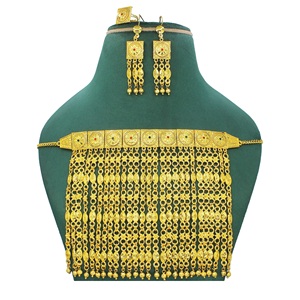 Martasha diseñador islámico Ramadán especial chapado en oro UAE joyería especial Dubai joyería collar pendiente conjunto Joyería Árabe - Product Image 6