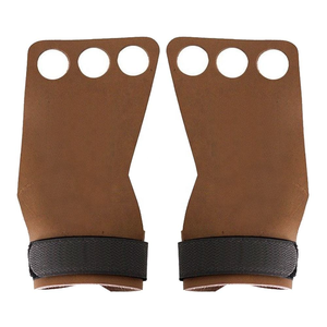 Protège-mains en cuir de vachette pour la gymnastique professionnelle et l'haltérophilie, avec coussinets de soutien pour les poignets et poignées de protection - Product Image 1