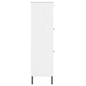 Librería Alta de Madera de Pino Macizo Blanco y Metal, Diseño Rectangular - Product Image 6