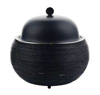 Chauffe-plat de luxe en acier inoxydable martelé avec support, couvercle et support pour louche, pour service buffet et plats de service, vaisselle haut de gamme