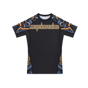 เสื้อรัดรูปสำหรับผู้ชาย Saqibandco สำหรับ MMA ลายพิมพ์แบบ Sublimation แห้งเร็ว ผลิตจากโพลีเอสเตอร์ เสื้อสำหรับผู้ใหญ่สำหรับกีฬาผสมผสานหลายประเภท - Product Image 3