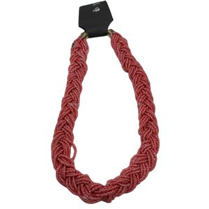 Collier et boucles d'oreilles faits main en résine vintage, perles de rocaille, long collier de perles pour femme, bijoux de mode - Product Image 1