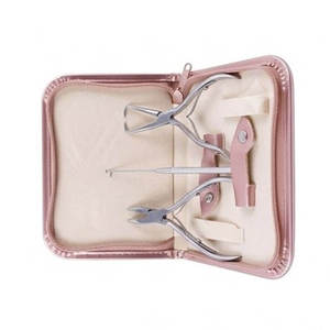 Kit d'outils professionnels pour extensions de cheveux roses avec aiguilles à boucle, micro-anneaux, pinces, outils d'installation et de retrait d'extensions de cheveux - Product Image 1