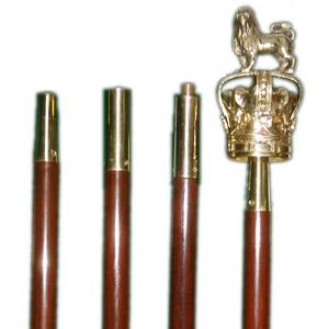 Drapeau brodé à la main sur mât en bois avec lion en métal, drapeau tactique promotionnel, bannières - Product Image 1