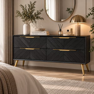 GALAXY Collection High Quality Wooden Dresser Cabinet With <b>4</b> <b>Drawers</b> Bedroom <b>Storage</b> Furniture Modern Design Home Furniture - Product Image 2