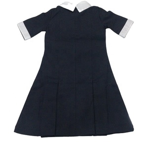 ชุดนักเรียนหญิงแบบสั่งทำ คุณภาพดี ผ้าทอ แขนสั้น ความยาวระดับเข่า ระบายอากาศได้ดี เหมาะสำหรับชุดนักเรียนฤดูใบไม้ร่วง - Product Image 4