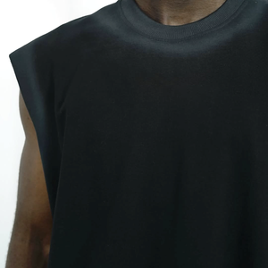 เสื้อยืดแขนกุดผู้ชายแบบหนา สไตล์วินเทจ เสื้อกั๊กสตรีทแวร์ลำลอง ผ้าฝ้ายพรีเมียม เสื้อกล้ามทนทาน เสื้อผ้าออกกำลังกาย - Product Image 3