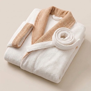 Albornoz de felpa para mujer, de secado rápido, absorbente, con cuello chal, largo hasta la rodilla, con bolsillos, para spa, hoteles, resorts, salones, venta al por mayor - Product Image 5