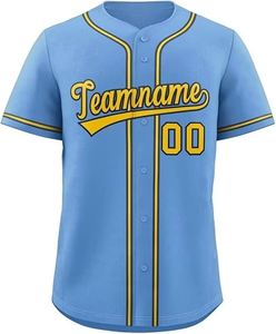 Camisetas de béisbol con estampado digital Uniformes de poliéster transpirables Camisetas de béisbol de cuello alto Uniforme personalizable - Product Image 4