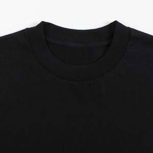 T-shirt décontracté pour homme en coton à col montant et manches longues, coupe ample, effet délavé, personnalisable avec logo, vêtements vierges en gros - Product Image 6