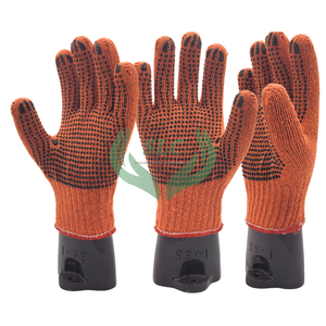 Guantes de trabajo de algodón de alta resistencia naranja fiables sin costuras antiimpacto/antideslizante/antiestático uso de construcción protección de brazos y manos - Product Image 5