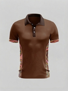 เสื้อโปโลผู้ชายลายชนเผ่า สไตล์สตรีทแวร์ลำลอง ระบายอากาศได้ดี ลายพิมพ์แบบทึบ ขายดี บริการ OEM จากผู้ผลิตชั้นนำ - Product Image 4