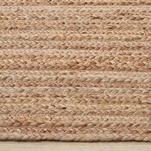 Tapis rectangulaire en jute tressé en fibres naturelles, avec support en toile de coton, réversible, adapté aux animaux domestiques, antidérapant, pour salon, hôtel, décoration intérieure - Product Image 3