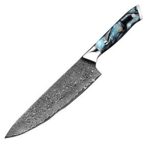 Cuchillo de Chef LEGACY BLADES de Damasco, Forjado a Mano, Profesional, con Mango de Resina de Espiga Completa, Fabricante OEM ODM - Product Image 1