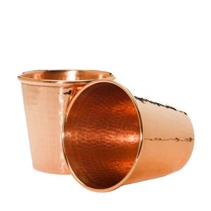 Gobelet Moscow Mule en cuivre pur, design unique, martelé, motif floral, passe au lave-vaisselle, taille et logo personnalisables - Product Image 1