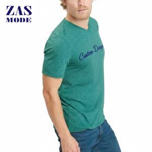 Camiseta de Manga Corta con Cuello en V para Hombre, Diseño Nuevo, Ajustada, 100% Algodón Ecológico, de Secado Rápido para Verano, Precio Bajo, Gran Venta - Product Image 1