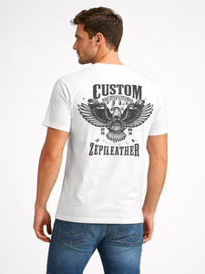 Camisetas de hombre personalizadas, de punto, 100% algodón grueso, suaves y cómodas, con serigrafía personalizada, antiarrugas y transpirables. - Product Image 2