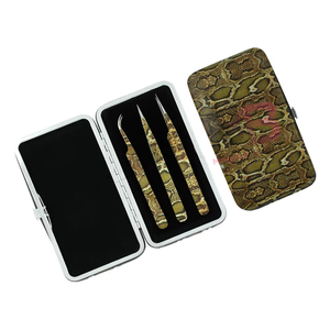 Pinces à cils en acier inoxydable, revêtement papier personnalisé, poignée antidérapante, pointes pointues, pinces personnalisables - Product Image 4