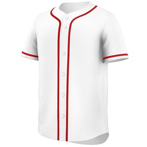 Maillot de baseball bleu clair personnalisé à manches courtes, nom et numéro imprimés par transfert thermique au dos, unisexe, adulte, 100% polyester - Product Image 1