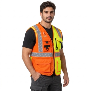 Industrial <b>Men</b> Safety <b>Vest</b> Custom Reflective Workwear High Visibility Design Breathable Lightweight Fabric Comfortable Fit OEM - Product Image 3