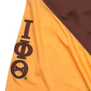 Shorts de basketball Iota Phi Theta marron et or – Tenue grecque pour fraternité – Short athlétique performant et élégant – Vêtements de sport - Product Image 2