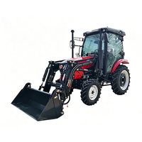 Tracteur agricole à roues 4x4 Invincible 80HP avec cabine climatisée, forte pression hydraulique, capacité de levage élevée pour l'agriculture moderne