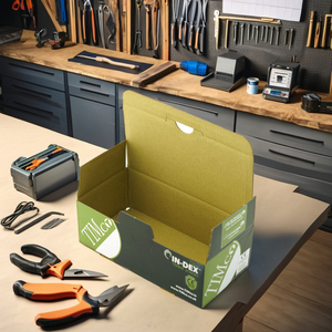 กล่องกระดาษลูกฟูกพิมพ์ลายแบบ Tuck Top Decking แบบกำหนดเองกล่องบรรจุภัณฑ์เคลือบ UV เคลือบผิวด้านการจัดการลายนูน - Product Image 1