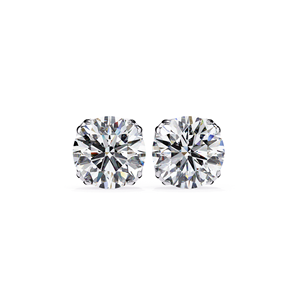 Venta Directa de Fábrica REYES, Pendientes de Plata de Ley 925 con Moissanita de Corte Redondo de 2.5Ct y Cierre de Rosca para Mujer, a Precio de Mayoreo - Product Image 5