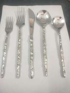 Ensemble de couverts jetables en acier inoxydable, couteau, fourchette, cuillère, style occidental, pour steak, or et argent, pour mariage, événements, cadeaux - Product Image 6