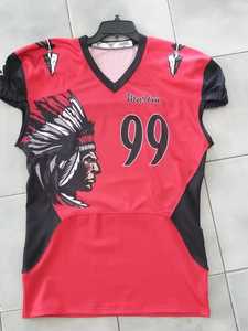 American Football Uniform Kit Men's Short sleeves Jersey Pants Set Sublimated Breathable Polyester V-Neck Athletic Fit - Product Image 5