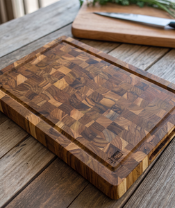 Planche à découper rectangulaire pour enfants en bois d'acacia écologique Ha Le Mini, 1,5 cm d'épaisseur, durable, passe au lave-vaisselle - Product Image 5