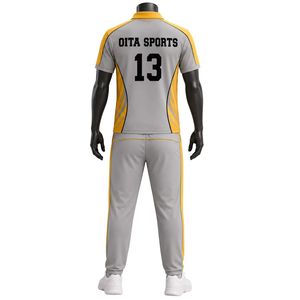 Men's Yellow Black Zipper Sublimation <b>Cycling</b> Set Short Sleeve Jersey with Padded Shorts Bicycle Racing Clothing Outdoor - Product Image 2