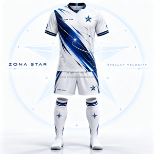 Uniforme de Fútbol Sublimado Personalizado al por Mayor, Jersey y Pantalones Cortos de Fútbol para Hombre de Poliéster de Secado Rápido, Conjunto de Equipación de Equipo, Logotipo Personalizado OEM - Product Image 1
