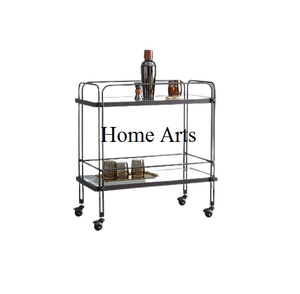 Customized Shape And Size Cart <b>Trolley</b> Black Color Iron And Glass Frame Serving Tea And Coffee Serving Cart <b>Trolley</b> - Product Image 4