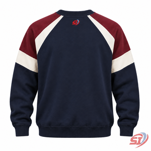 Mens Premium <b>Collarless</b> Sweatshirt Pigment Printed Custom Street Style Cotton Blend Pullover 280g ODM Supplier - Product Image 4