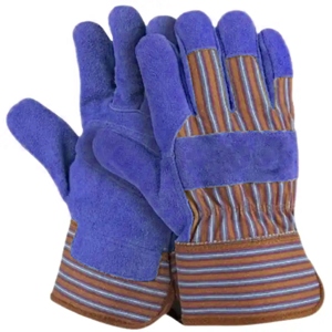 High Quality Reinforce Cowhide Split Work <b>Gloves</b> <b>Long</b> Lasting Comfortable Construction Hand Protection Reflective Safety Feature - Product Image 6