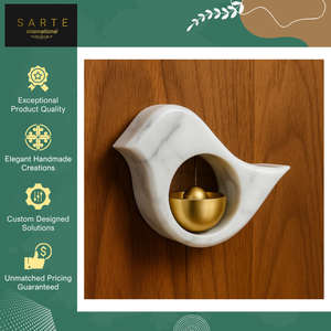 Venta Exclusiva de Timbre de Puerta Moderno y Elegante Hecho a Mano con Latón y Mármol de Lujo, Nuevo Sonido de Bienvenida para Casas y Villas - Product Image 5
