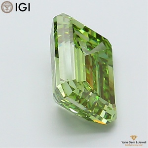 Diamante Cultivado en Laboratorio con Certificado IGI, Corte Esmeralda, Claridad VVS2, Color Verde Intenso, 5.00 Quilates para Creación de Anillos - Product Image 4