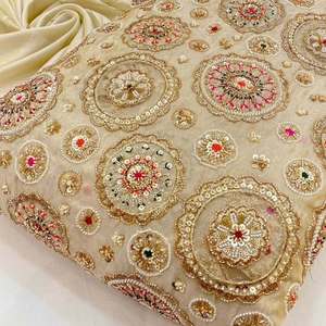 Tissu de luxe brodé de perles, dentelle africaine, maille filet, organza à sequins pour vêtements de boutique, qualité export pour les acheteurs - Product Image 2