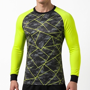 Maillot de football court unisexe à imprimé géométrique, col rond, anti-humidité, ajusté, en polyester, vêtement de sport extensible dans les quatre sens - Product Image 3