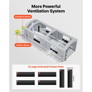 Cabine de peinture gonflable portable 39x16x13 pieds avec souffleurs 950W+1100W et grande zone de filtration en coton pour le changement de filtre - Product Image 3
