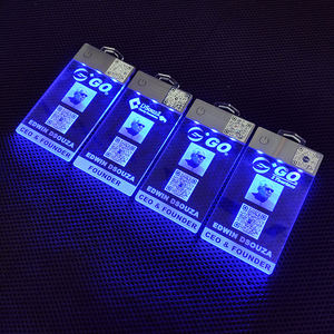 Lanyard LED Retraktil Custom dengan Logo, Tempat Kartu Identitas Personal, untuk Pameran, Acara Dagang, dan Acara Lainnya, Kartu Identitas Akrilik LED - Product Image 2